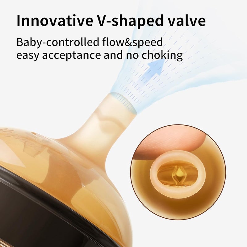 thyseed PPSU Weighted Straw Cup with Handles Toddlers Transition Bottles to Sippy Cups No Spill Learner Milk Water Baby Bottle Soft Silicone Spout Dishwasher Safe BPA Free 6+ Months 10oz/300mL 2 Pack - Image 4